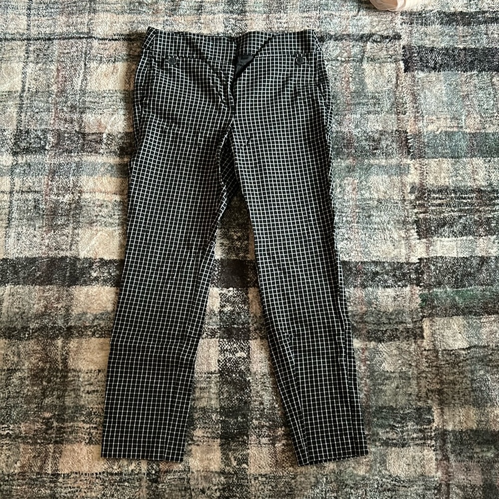 LOFT black & white work ankle pants